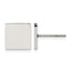 Stainless Steel Polished Square Button Earrings