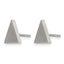 Stainless Steel Brushed Button Earrings