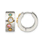 Stainless Steel Gold-Tone Polished Hinged Yellow Cubic Zirconia Huggie Hoop Earrings