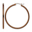 Stainless Steel Brown Polished Hoop Earrings for Women