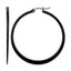 Stainless Steel Black Polished Hoop Earrings for Women