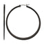 Stainless Steel Black Polished Hoop Earrings for Women