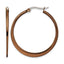 Stainless Steel Brown Polished Hoop Earrings for Women