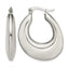 Stainless Steel Polished Teardrop Creole Hoop Earrings for Women
