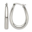 Stainless Steel Polished Teardrop Creole Hoop Earrings for Women