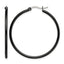 Stainless Steel Black Polished Hoop Earrings for Women