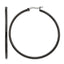 Stainless Steel Black Polished Hoop Earrings for Women