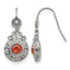 Stainless Steel Polished Cubic Zirconia Drop Dangle Earrings for Women