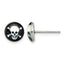 Stainless Steel Polished Button Earrings