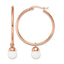Stainless Steel Rose Gold-Tone Polished Hoop Earrings for Women