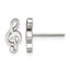 Stainless Steel Polished Button Earrings for Women