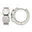Stainless Steel Polished Hinged Huggie Hoop Earrings for Women