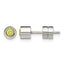 Stainless Steel Polished Green Cubic Zirconia Birthstone Stud Earrings for Women