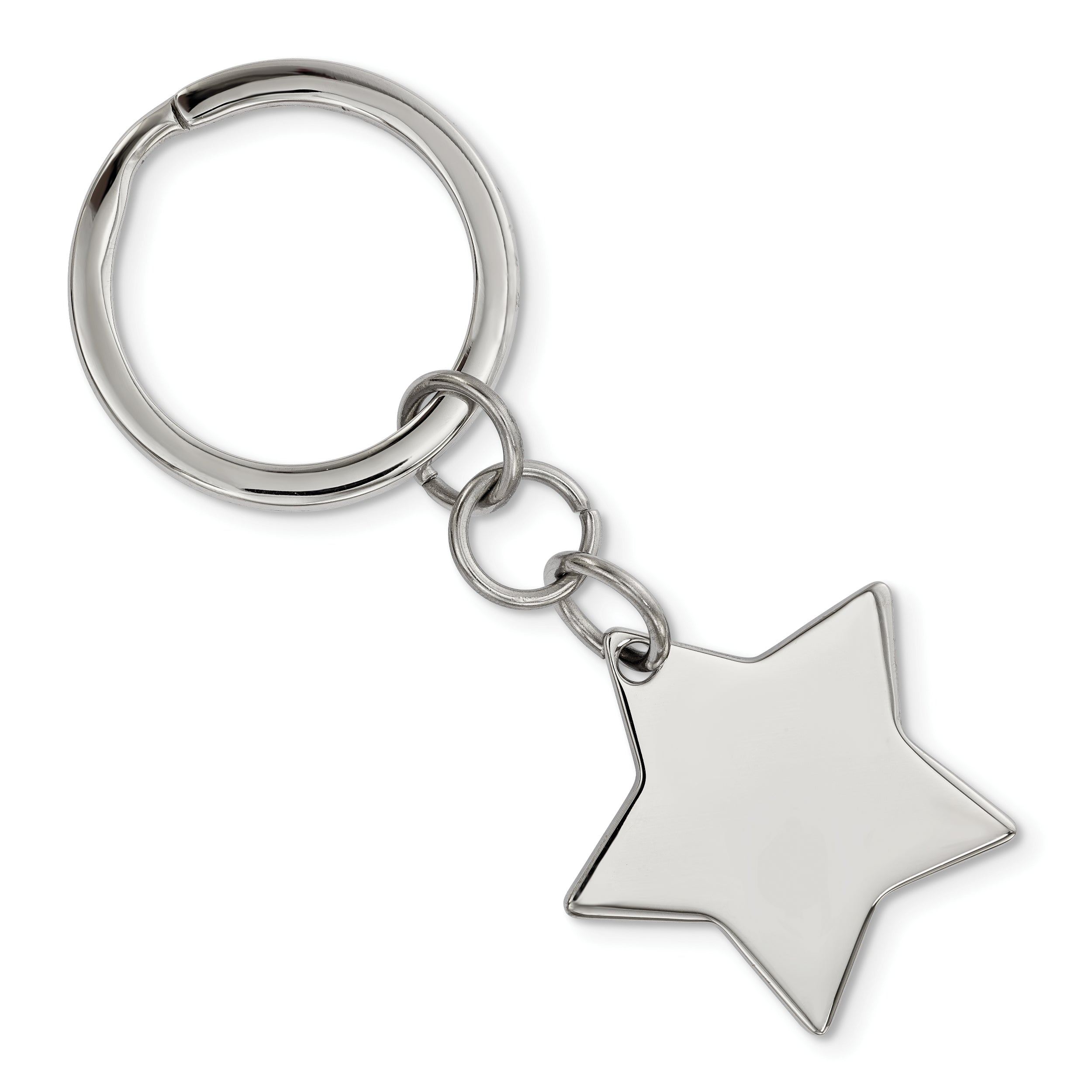 Chisel Stainless Steel Polished Star Key Ring