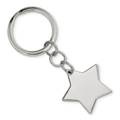 Chisel Stainless Steel Polished Star Key Ring