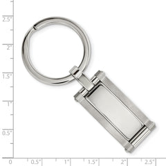 Chisel Stainless Steel Brushed and Polished Key Ring