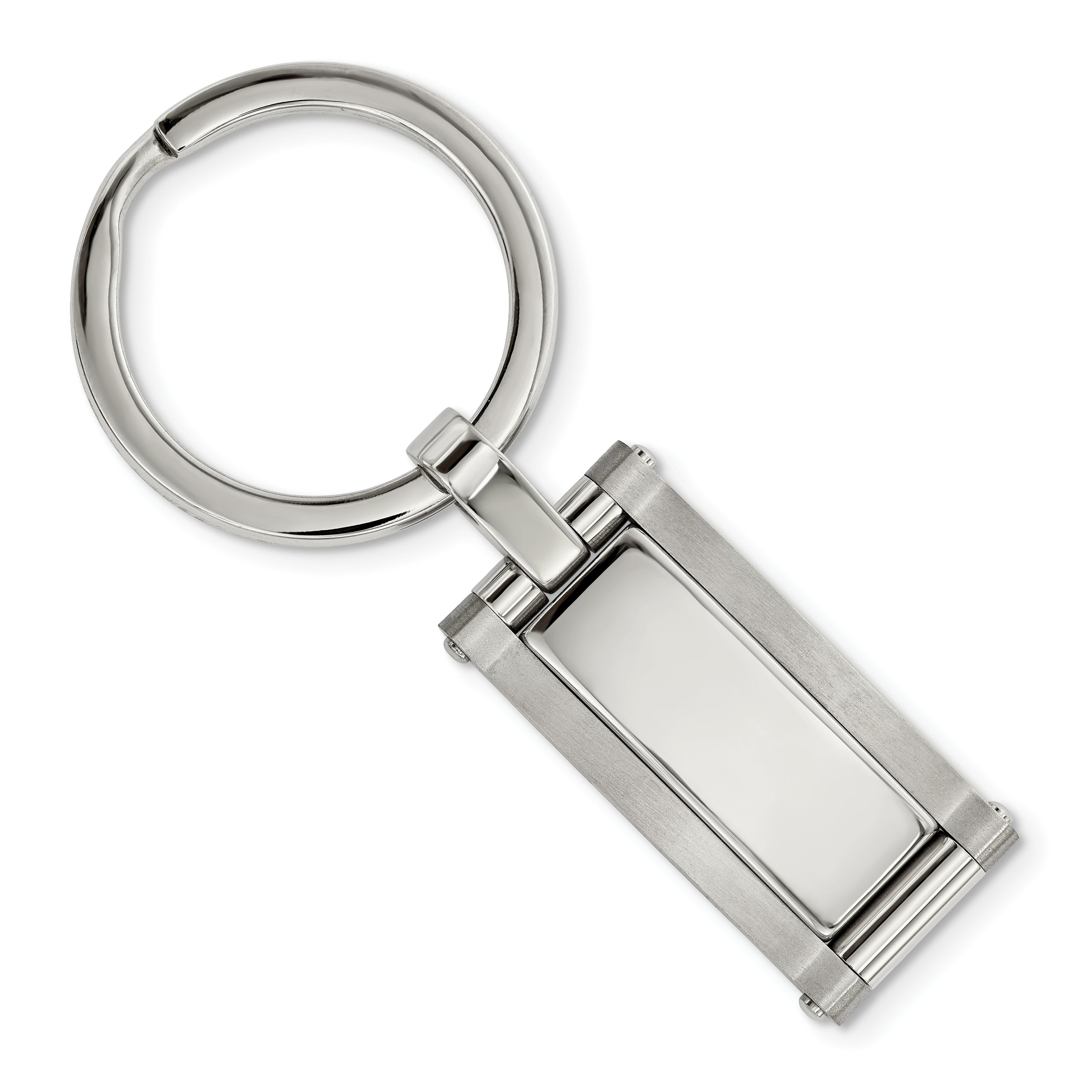 Chisel Stainless Steel Brushed and Polished Key Ring