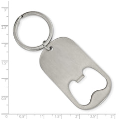 Chisel Stainless Steel Brushed Functional Bottle Opener Key Ring