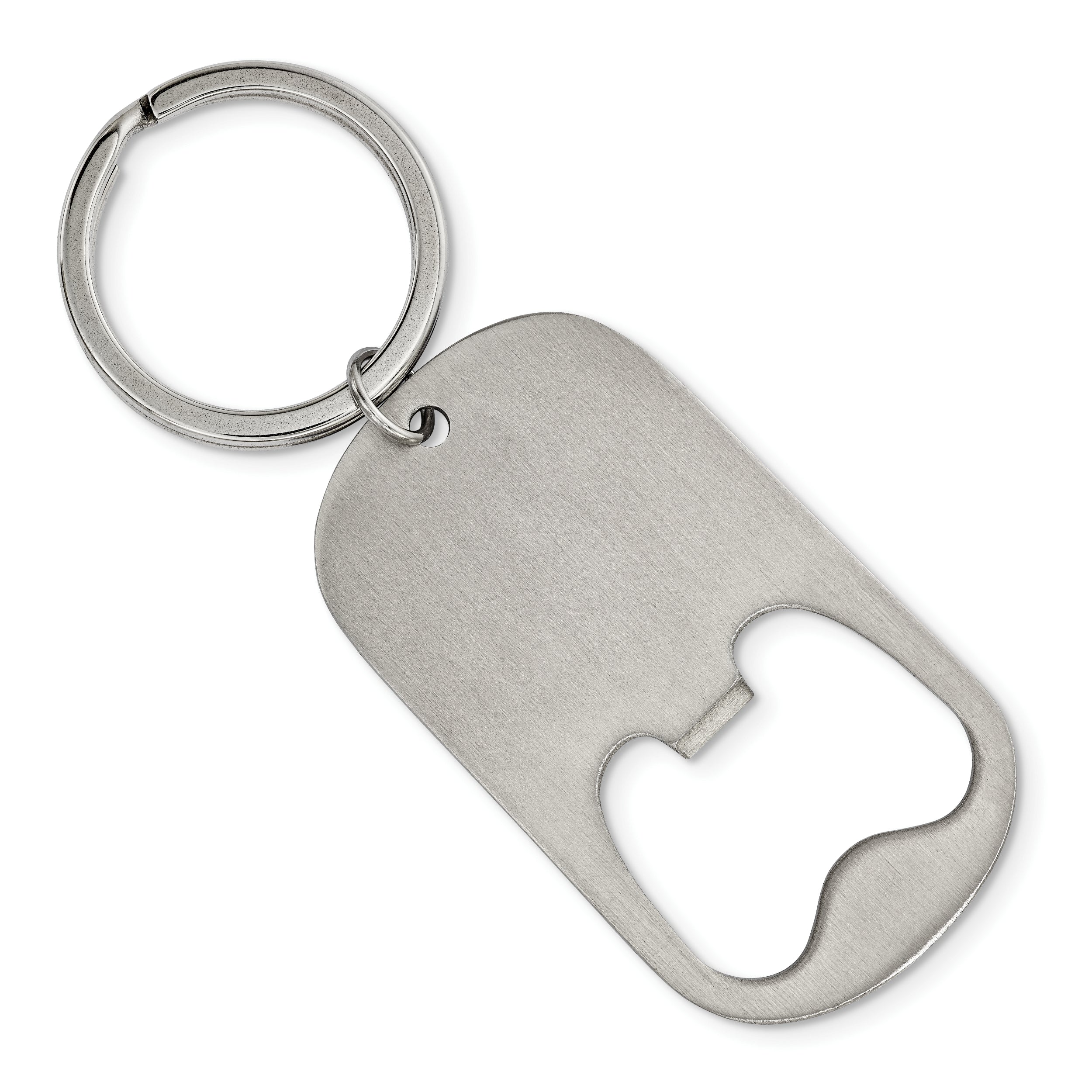 Chisel Stainless Steel Brushed Functional Bottle Opener Key Ring