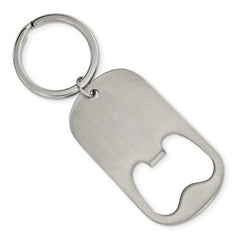 Chisel Stainless Steel Brushed Functional Bottle Opener Key Ring