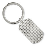 Chisel Stainless Steel Polished and Textured Reversible Key Ring