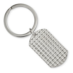 Chisel Stainless Steel Polished and Textured Reversible Key Ring