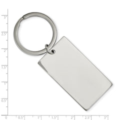 Chisel Stainless Steel Brushed and Polished 1.85mm Rectangle Reversible Key Ring