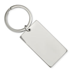 Chisel Stainless Steel Brushed and Polished 1.85mm Rectangle Reversible Key Ring