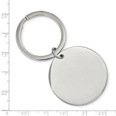 Chisel Stainless Steel Brushed and Polished 1.85mm Reversible Circle Key Ring