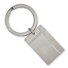 Chisel Stainless Steel Brushed and Grooved Key Ring