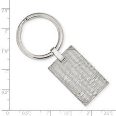 Chisel Stainless Steel Polished and Textured Key Ring