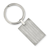 Chisel Stainless Steel Polished and Textured Key Ring