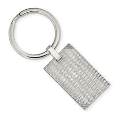 Chisel Stainless Steel Polished and Textured Key Ring