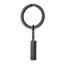 Dark Grey Key Ring in Stainless Steel, Brushed & Polished - Sophia Jewelers