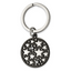 Chisel Stainless Steel Polished Black IP-plated with Crystals Star 2 Piece Key Ring