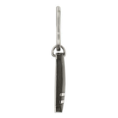 Chisel Stainless Steel Polished with Solid Carbon Fiber Key Ring
