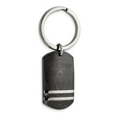 Chisel Stainless Steel Polished with Solid Carbon Fiber Key Ring