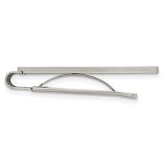 Chisel Stainless Steel Polished Laser Cut Center Money Clip