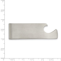Chisel Stainless Steel Brushed Bottle Opener Money Clip