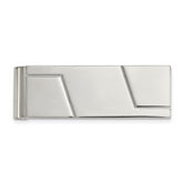 Chisel Stainless Steel Polished Grooved Money Clip