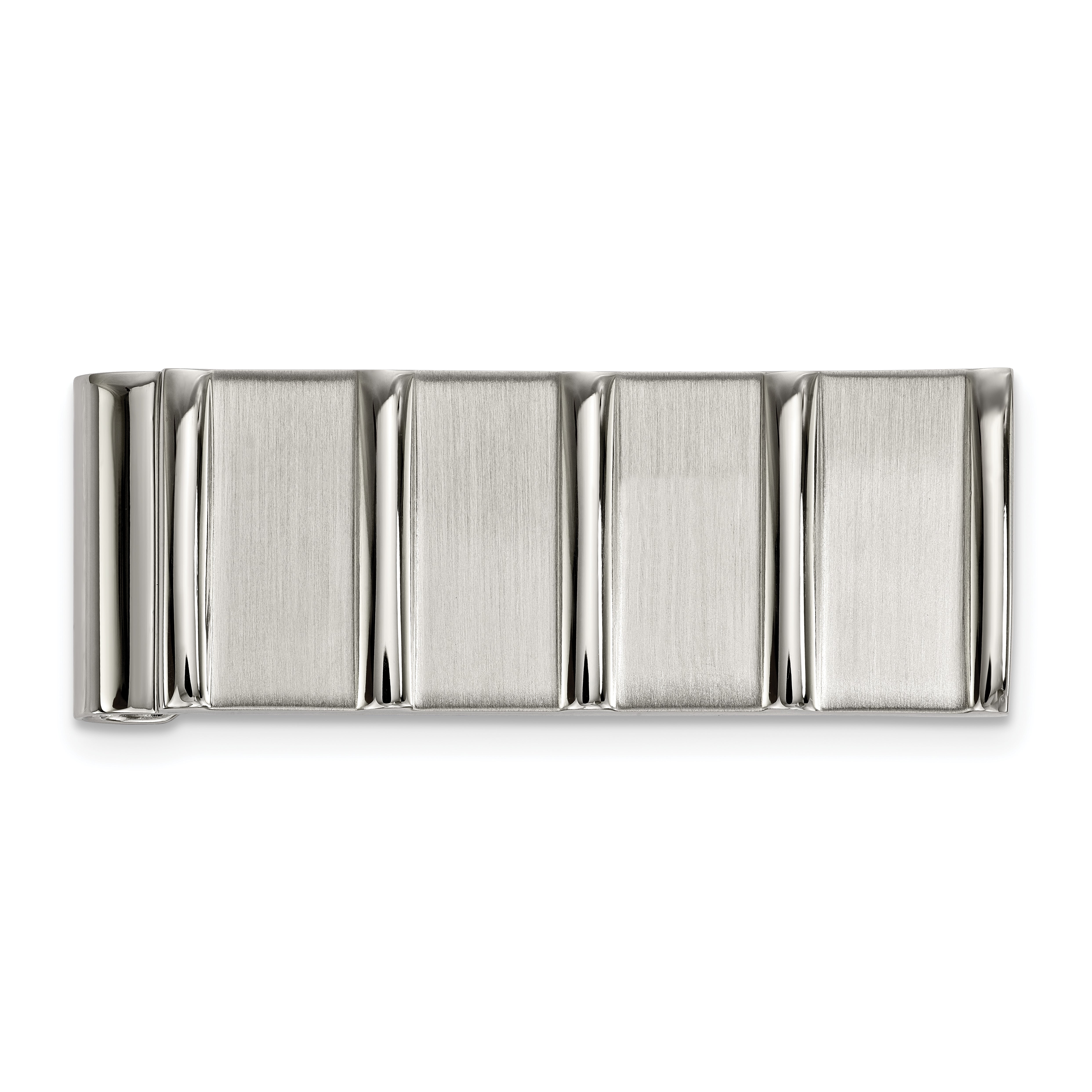 Chisel Stainless Steel Polished and Brushed Money Clip