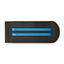 Chisel Stainless Steel Brushed and Polished Black and Blue IP-plated Money Clip