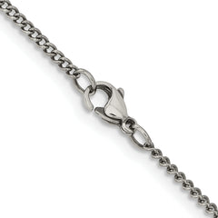 Chisel Stainless Steel Antiqued 2mm 22 inch Round Curb Chain