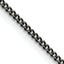 Stainless Steel Antiqued Curb Chain Necklace 2mm