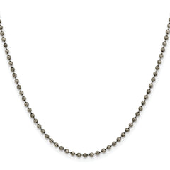 Chisel Stainless Steel Antiqued 2.4mm 24 inch Beaded Ball Chain