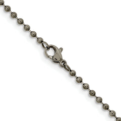 Chisel Stainless Steel Antiqued 2.4mm 24 inch Beaded Ball Chain