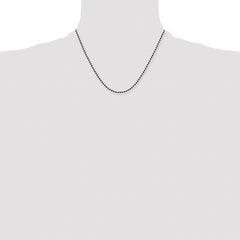 Chisel Stainless Steel Antiqued 2.4mm 18 inch Beaded Ball Chain