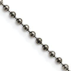 Chisel Stainless Steel Antiqued 2.4mm 24 inch Beaded Ball Chain