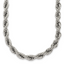 Polished Stainless Steel Rope Chain Necklace 6mm