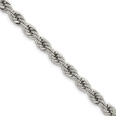 Chisel Stainless Steel Polished 6mm 24 inch Rope Chain